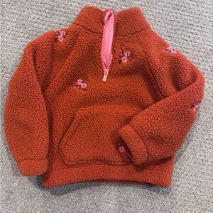 Old Navy Red Sherpa with Pink Zipper